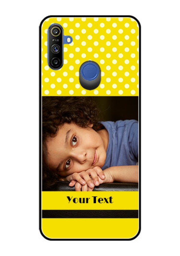 Narzo 20A Custom Glass Phone Case  - Bright Yellow Case Design