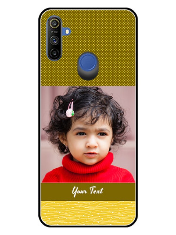 Custom Narzo 20A Custom Glass Phone Case  - Simple Green Color Design