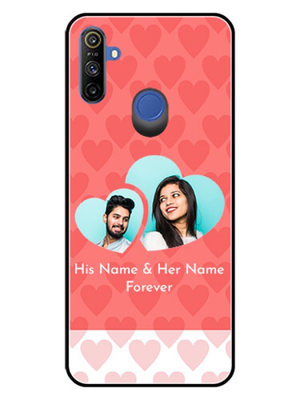 Custom Narzo 20A Personalized Glass Phone Case  - Couple Pic Upload Design