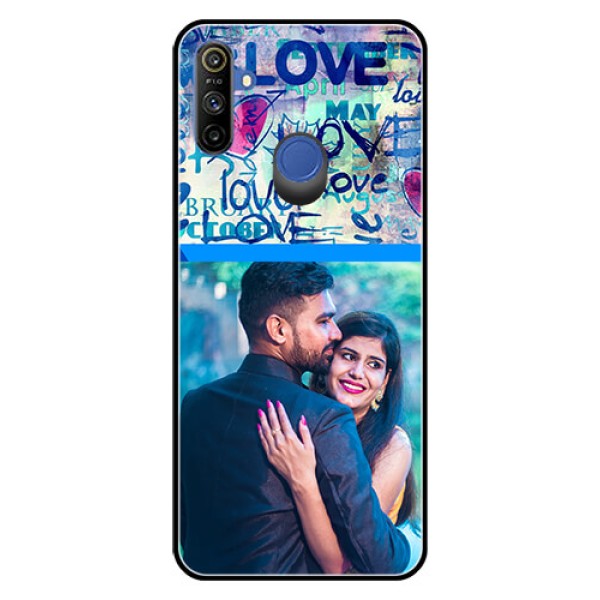 Narzo 20A Custom Glass Mobile Case  - Colorful Love Design