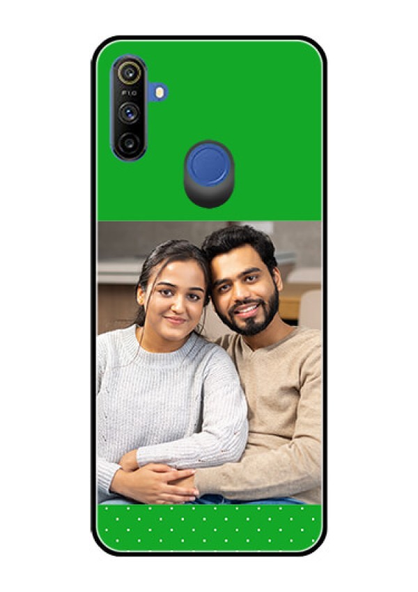 Narzo 20A Personalized Glass Phone Case  - Green Pattern Design