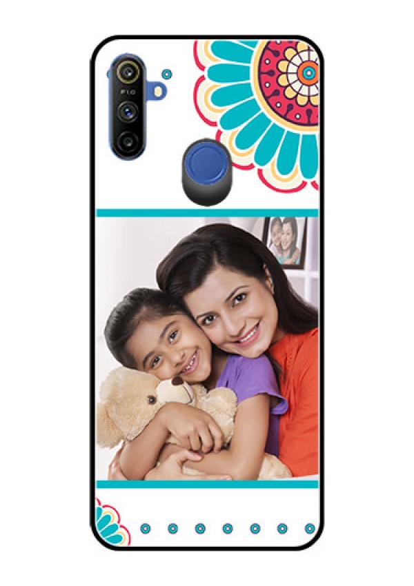 Narzo 20A Custom Glass Phone Case  - Flower Design