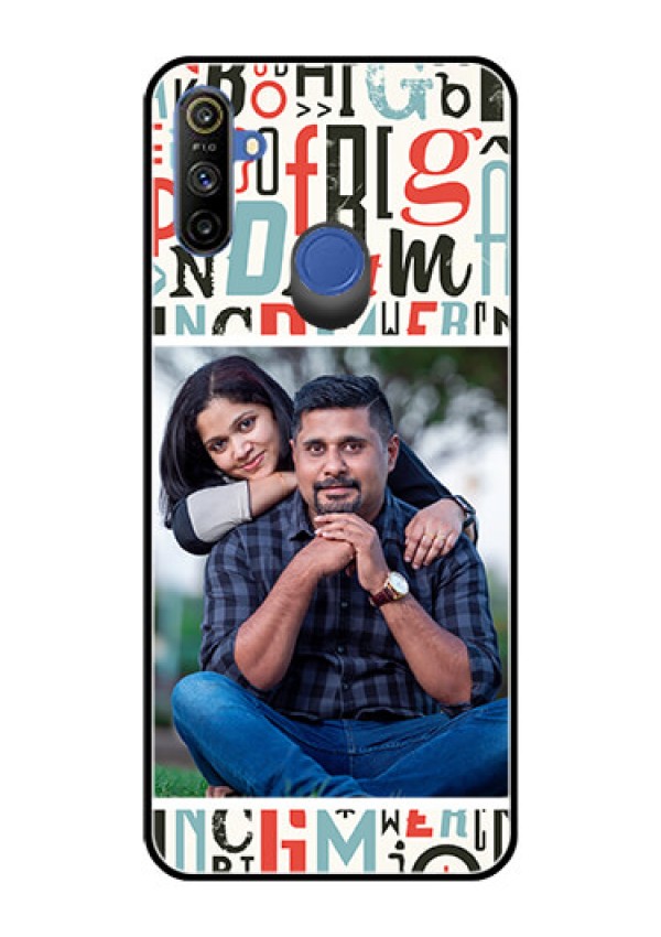 Narzo 20A Personalized Glass Phone Case  - Alphabet Design