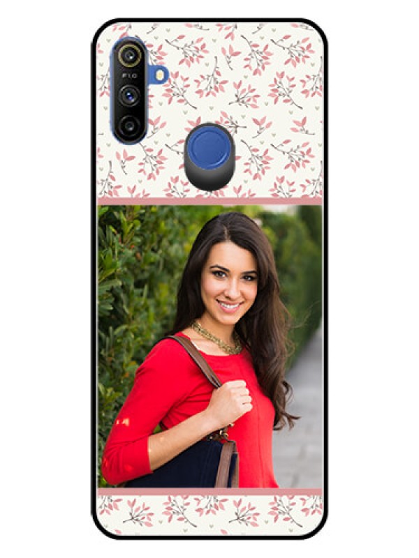 Custom Narzo 20A Custom Glass Phone Case  - Premium Floral Design