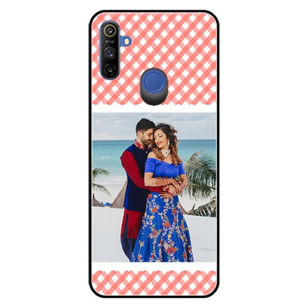 Narzo 20A Personalized Glass Phone Case  - Pink Pattern Design