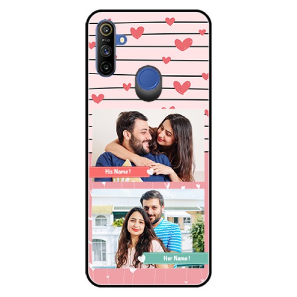 Narzo 20A Custom Glass Mobile Case - Photo with Heart Design Narzo 20A Custom Glass Mobile Case - Photo with Heart Design