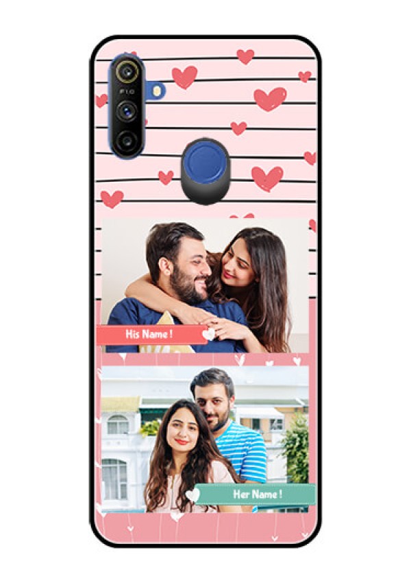 Narzo 20A Custom Glass Mobile Case  - Photo with Heart Design
