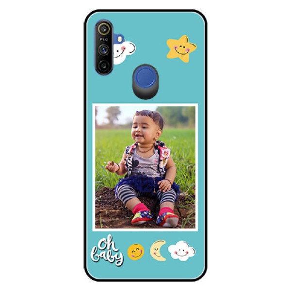 Narzo 20A Personalized Glass Phone Case - Smiley Kids Stars Design Narzo 20A Personalized Glass Phone Case - Smiley Kids Stars Design