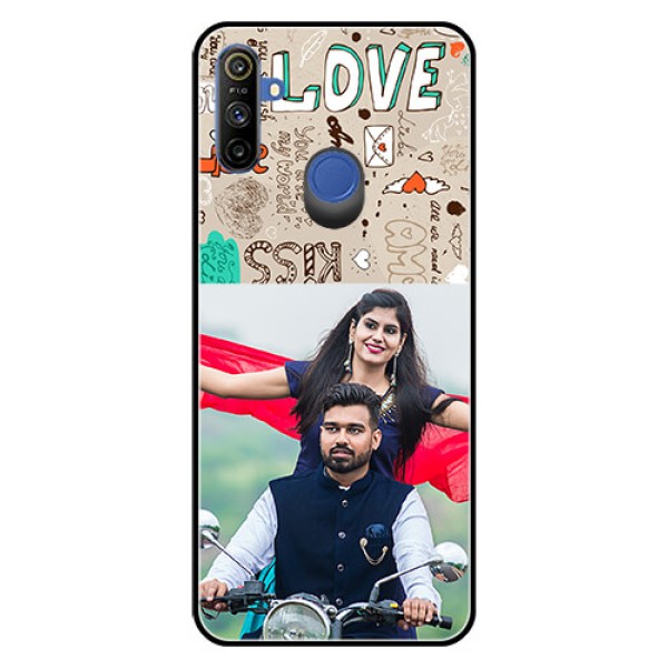 Narzo 20A Custom Glass Phone Case  - Love Doodle Pattern 