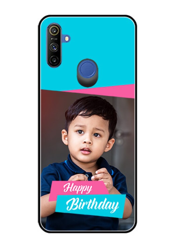 Narzo 20A Personalized Glass Phone Case  - Image Holder with 2 Color Design