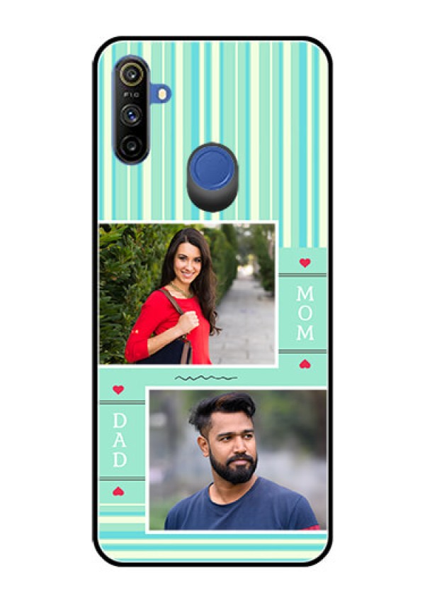 Narzo 20A Custom Glass Phone Case  - Mom & Dad Pic Design