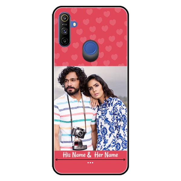 Narzo 20A Photo Printing on Glass Case  - Simple Love Design