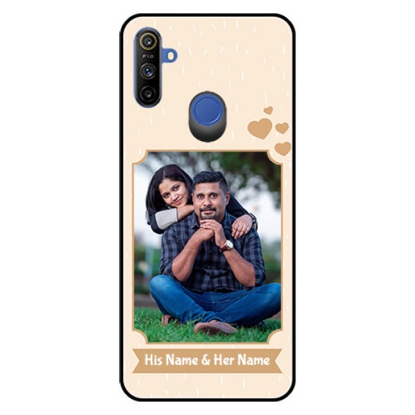 Narzo 20A Custom Glass Phone Case  - with confetti love design 