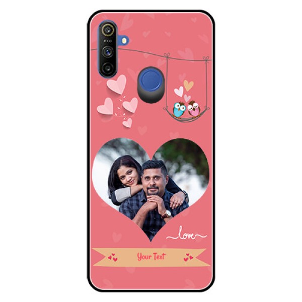 Narzo 20A Personalized Glass Phone Case - Peach Color Love Design Narzo 20A Personalized Glass Phone Case - Peach Color Love Design
