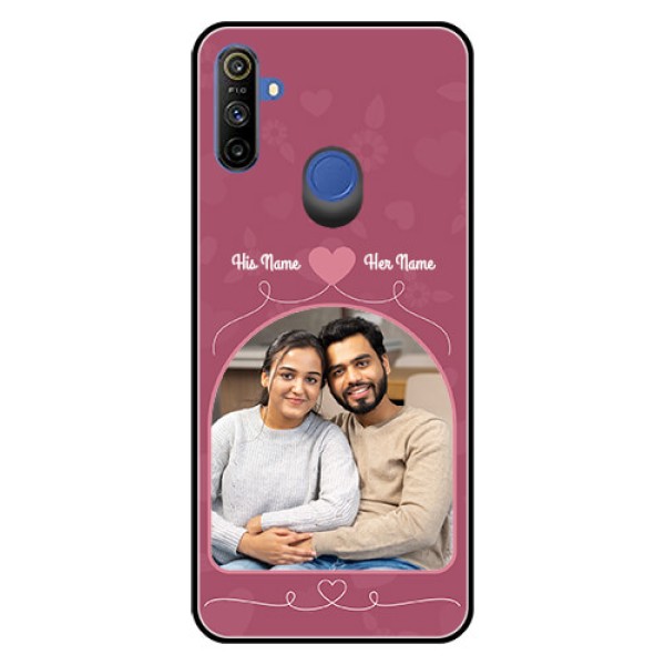 Narzo 20A Photo Printing on Glass Case  - Love Floral Design