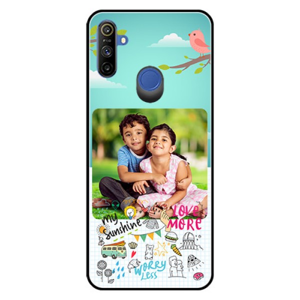 Narzo 20A Photo Printing on Glass Case  - Doodle love Design