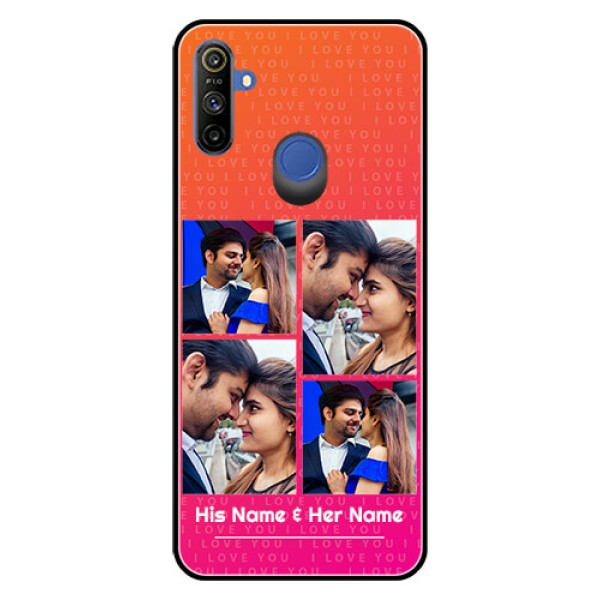 Narzo 20A Custom Glass Phone Case - I Love You Pink Design Narzo 20A Custom Glass Phone Case - I Love You Pink Design