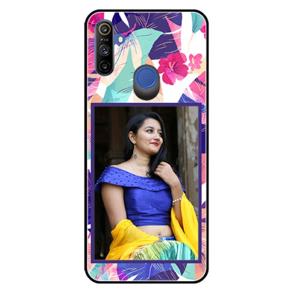 Narzo 20A Custom Glass Mobile Case - Abstract Floral Design Narzo 20A Custom Glass Mobile Case - Abstract Floral Design