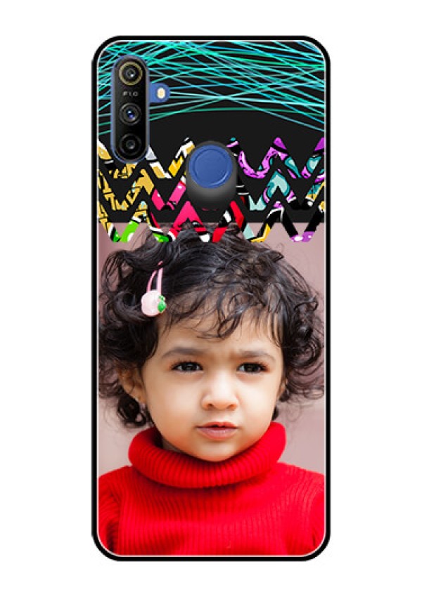 Narzo 20A Personalized Glass Phone Case  - Neon Abstract Design
