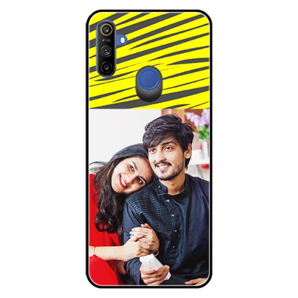 Narzo 20A Photo Printing on Glass Case - Yellow Abstract Design Narzo 20A Photo Printing on Glass Case - Yellow Abstract Design