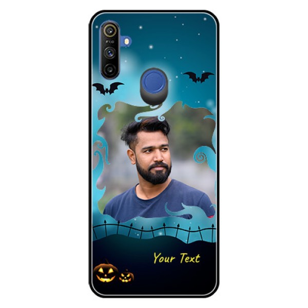 Narzo 20A Custom Glass Phone Case - Halloween frame design Narzo 20A Custom Glass Phone Case - Halloween frame design