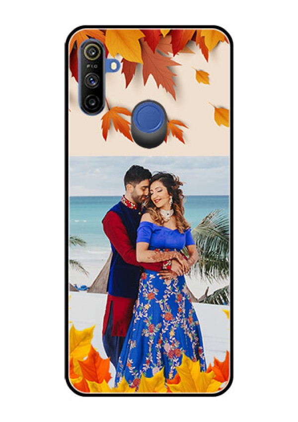 Narzo 20A Photo Printing on Glass Case  - Autumn Maple Leaves Design