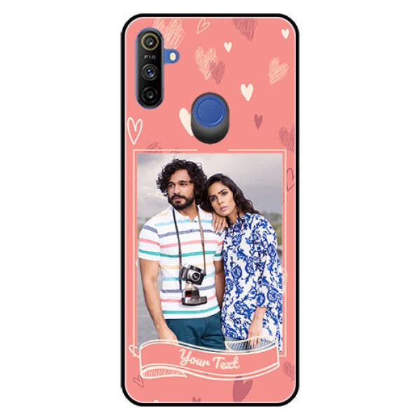 Narzo 20A Custom Glass Phone Case  - Love doodle art Design
