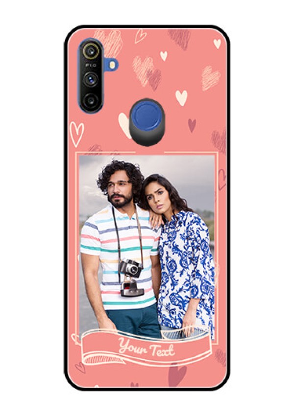 Narzo 20A Custom Glass Phone Case  - Love doodle art Design