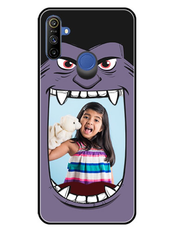 Custom Narzo 20A Custom Glass Phone Case  - Angry Monster Design