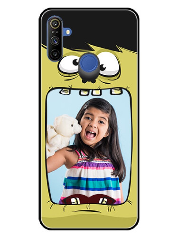 Custom Narzo 20A Personalized Glass Phone Case  - Cartoon monster back case Design