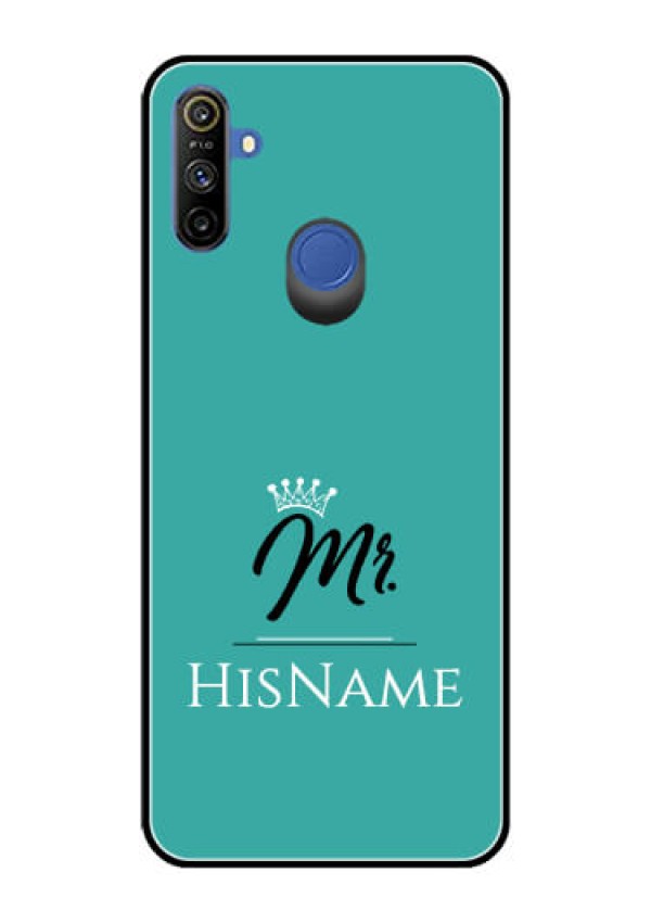 Narzo 20A Custom Glass Phone Case Mr with Name