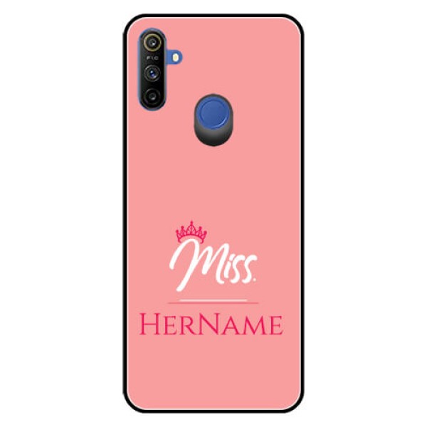 Narzo 20A Custom Glass Phone Case Mrs with Name