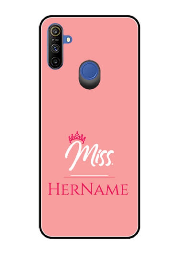 Narzo 20A Custom Glass Phone Case Mrs with Name