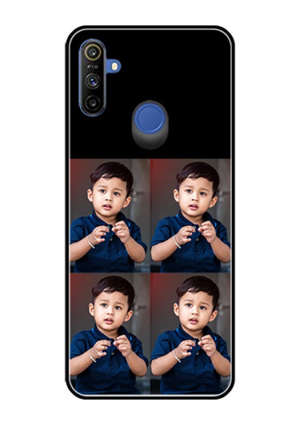 Narzo 20A 4 Image Holder on Glass Mobile Cover