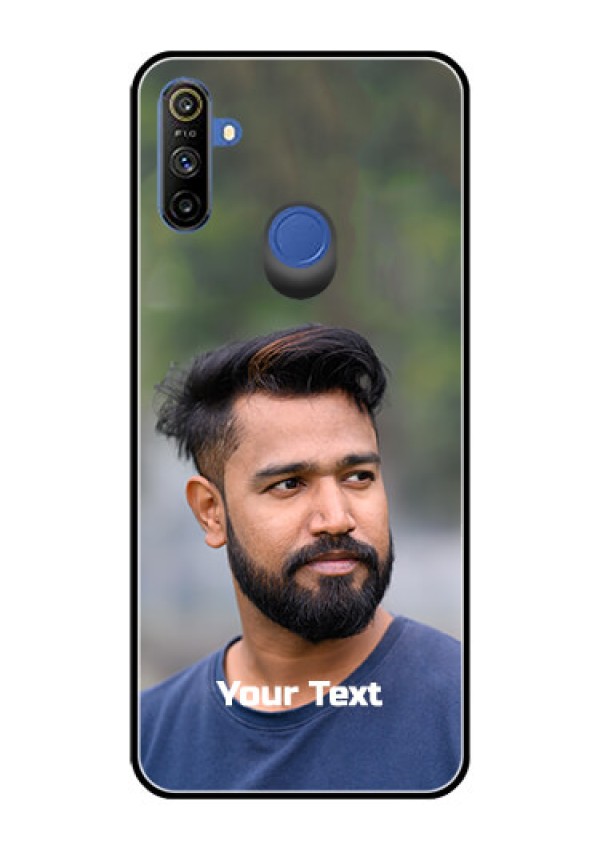 Narzo 20A Glass Mobile Cover: Photo with Text