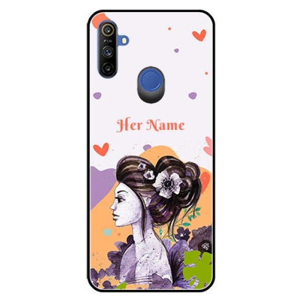 Narzo 20A Personalized Glass Phone Case - Woman And Nature Design