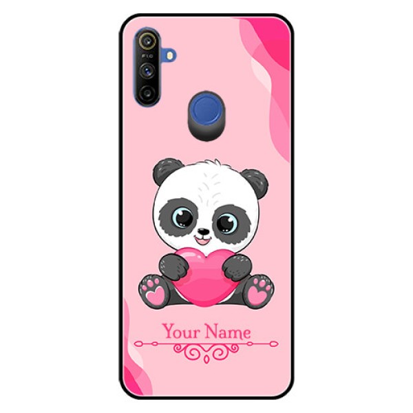 Narzo 20A Custom Glass Mobile Case - Cute Panda Design