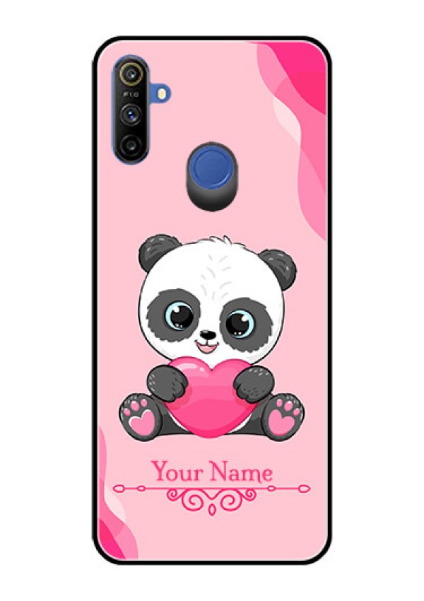 Narzo 20A Custom Glass Mobile Case - Cute Panda Design