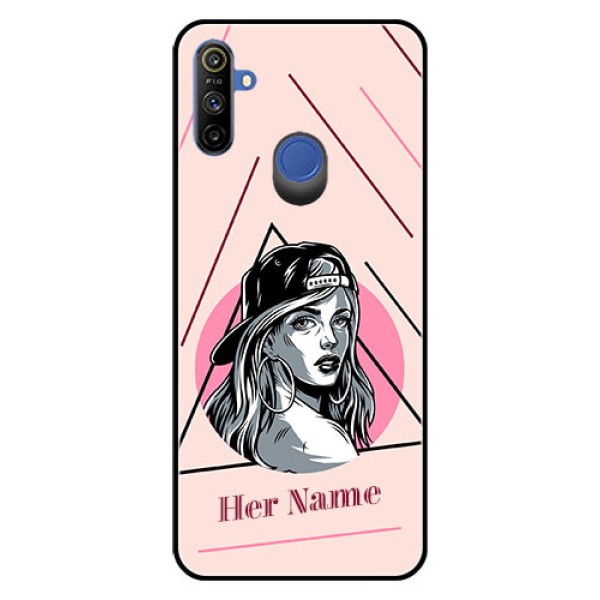 Narzo 20A Personalized Glass Phone Case - Rockstar Girl Design
