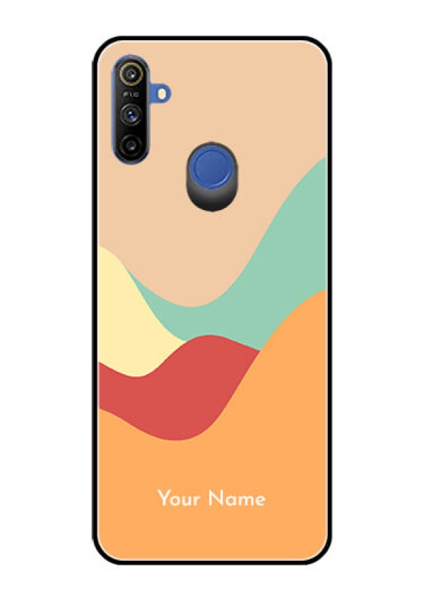 Narzo 20A Personalized Glass Phone Case - Ocean Waves Multi-colour Design
