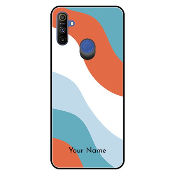 Narzo 20A Custom Glass Mobile Case - coloured Waves Design