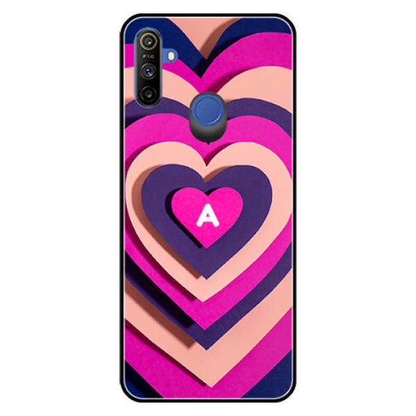 Narzo 20A Custom Glass Mobile Case - Cute Heart Pattern Design