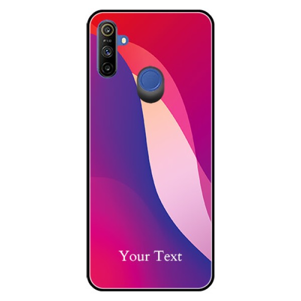 Narzo 20A Personalized Glass Phone Case - Digital abstract Overlap Design