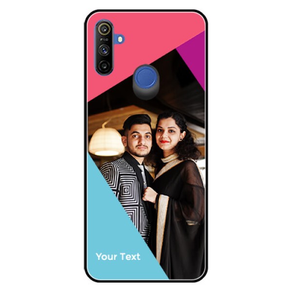 Narzo 20A Custom Glass Mobile Case - Stacked Triple colour Design Narzo 20A Custom Glass Mobile Case - Stacked Triple colour Design