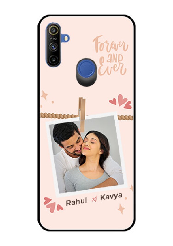 Narzo 20A Custom Glass Phone Case - Forever and ever love Design