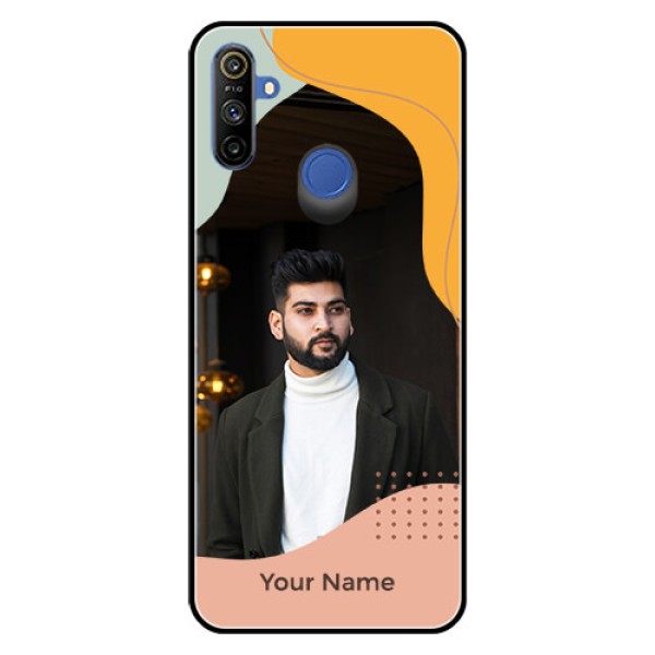 Narzo 20A Personalized Glass Phone Case - Tri-coloured overlay design Narzo 20A Personalized Glass Phone Case - Tri-coloured overlay design