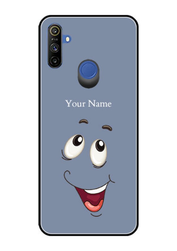 Narzo 20A Photo Printing on Glass Case - Laughing Cartoon Face Design