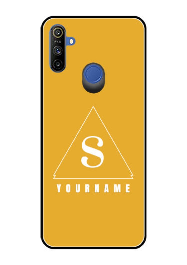 Narzo 20A Personalized Glass Phone Case - simple triangle Design