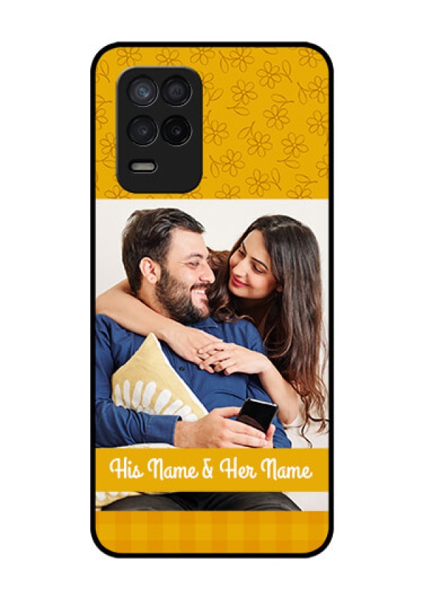 Realme Narzo 30 5G Custom Glass Mobile Case - Yellow Floral Design