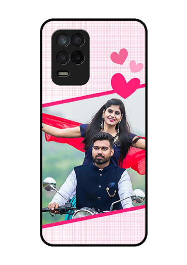 Realme Narzo 30 5G Custom Glass Phone Case - Love Shape Heart Design